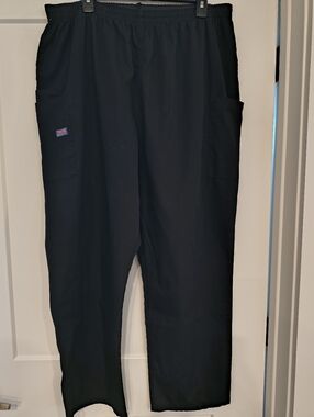 Women's Cherokee Workwear Scrub Bottom Pants Black Plus Size 2XL Style 4200